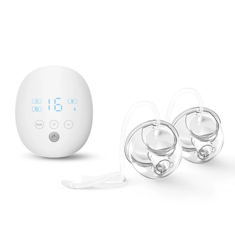 Electric Breast Pump Double Silent Wearable Automatic Milker USB Rechargable Hands-Free Portable Baby Milk Extractor