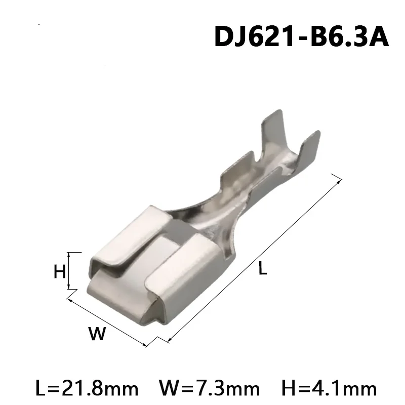 

2000 pcs Auto Car Splices Wire Terminal Crimp Pins DJ621-B6.3A H 3.3mm W 7.5mm L 22.5mm For Nissan Car