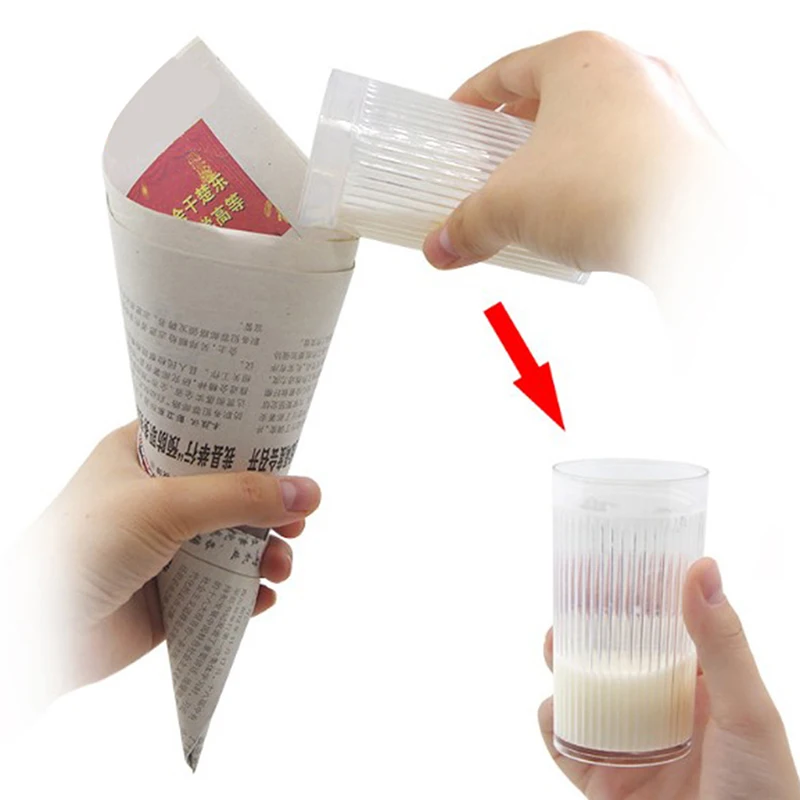 1pcs Milk Disappear small milk cup magic tricks illusion party magie props children magic toy