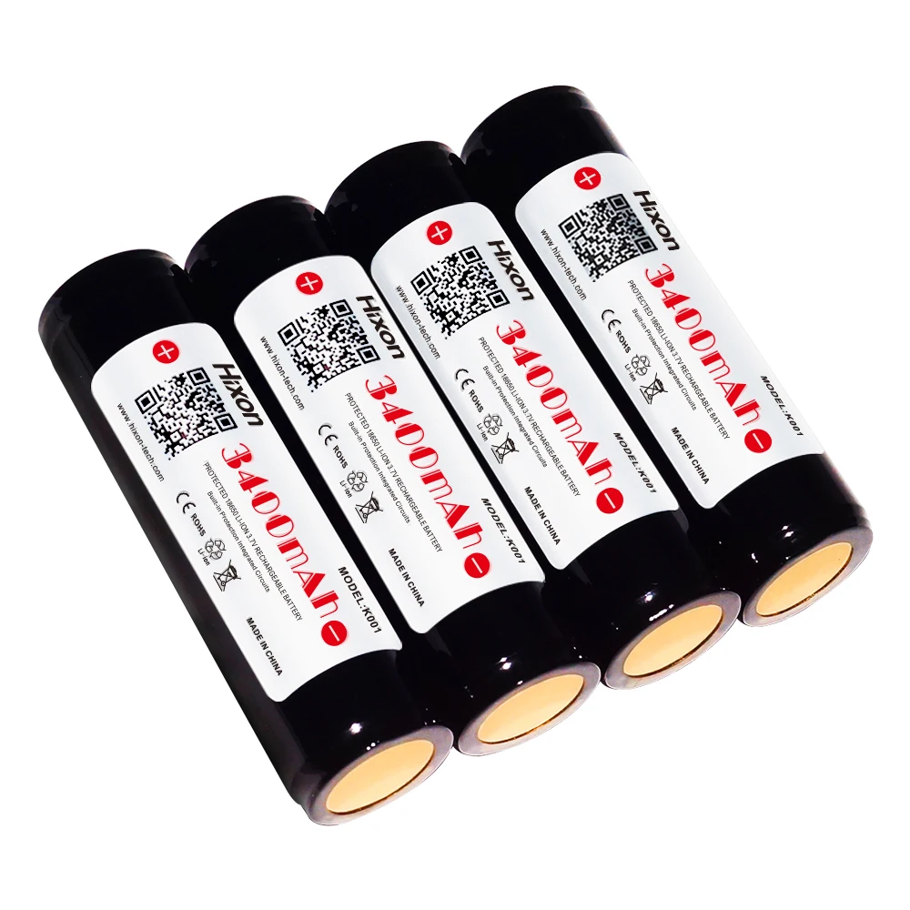 18650 3400mAh Li Ion Protected Rechargeable Battery With Original Sanyo Cell For Olight M22 M3X S20 A02 NiteCore Flashlights