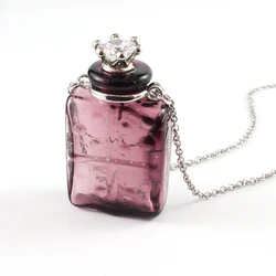 1PC Pet Hair Locket Urn Jewelry Urn Necklace Ash Necklace Keepsake Urn Necklace for Ashes Glass Locket Necklace