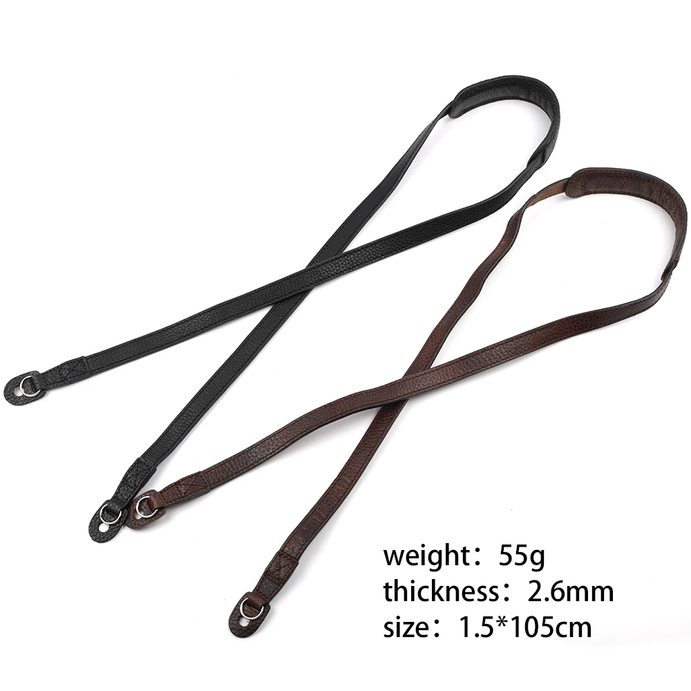 High Quality Genuine Leather Camera Strap Sling Belt Soft for SLR DSLR for Leica Fuji Camera Retro Strap 1.5x105cm