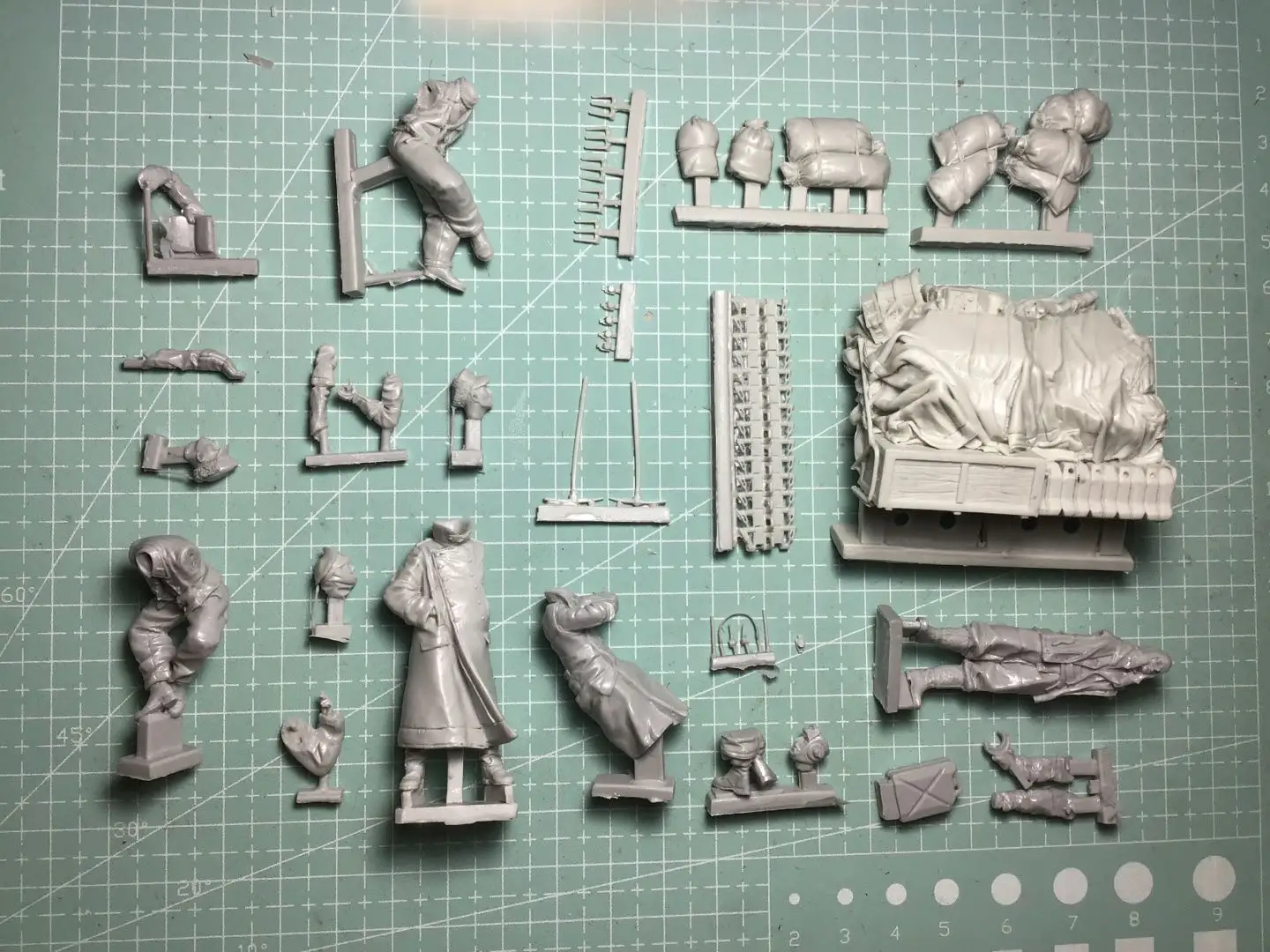 1/35レジンフィギュアGK,組み立てられていない塗装キット