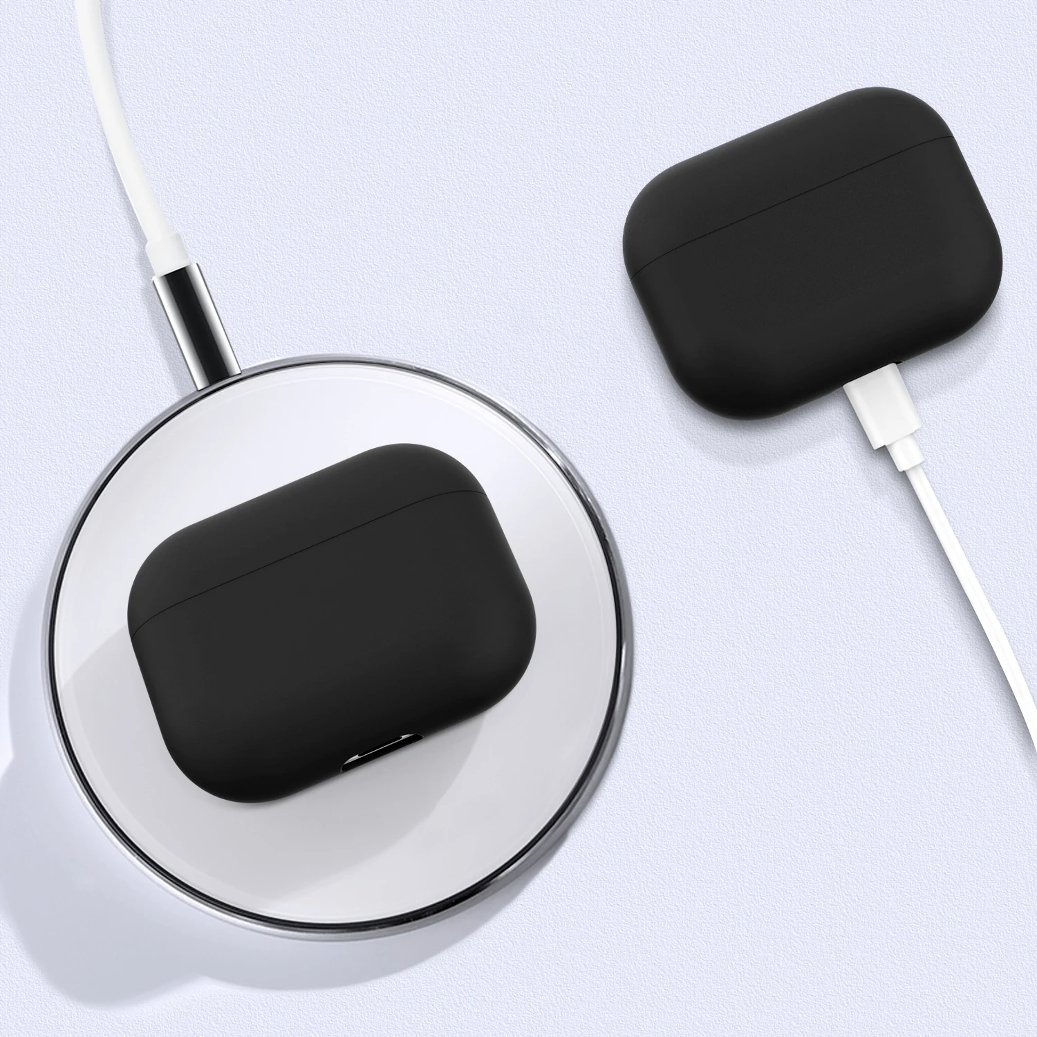 سماعة لاسلكية تعمل بالبلوتوث حقيبة سماعة الاذن ل أبل Airpods برو حقيبة غطاء سيليكون ل أبل airpods برو Fundas اكسسوارات الجلد ملصقا