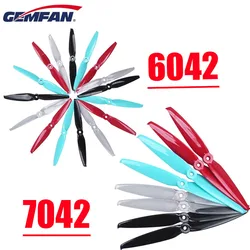 6 Pairs Gemfan Flash 7042 7x4.2 6042 6X4.2 PC 2-blade 5mm Mounting Hole FPV Propeller for RC Racing LR6 L67 Long Range Drone