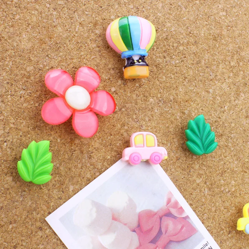 1set Photo Wall Decorative Thumbtacks Office Stationery Cartoon Creative Push Pin Cork Felt Message Board Child Christmas Gift