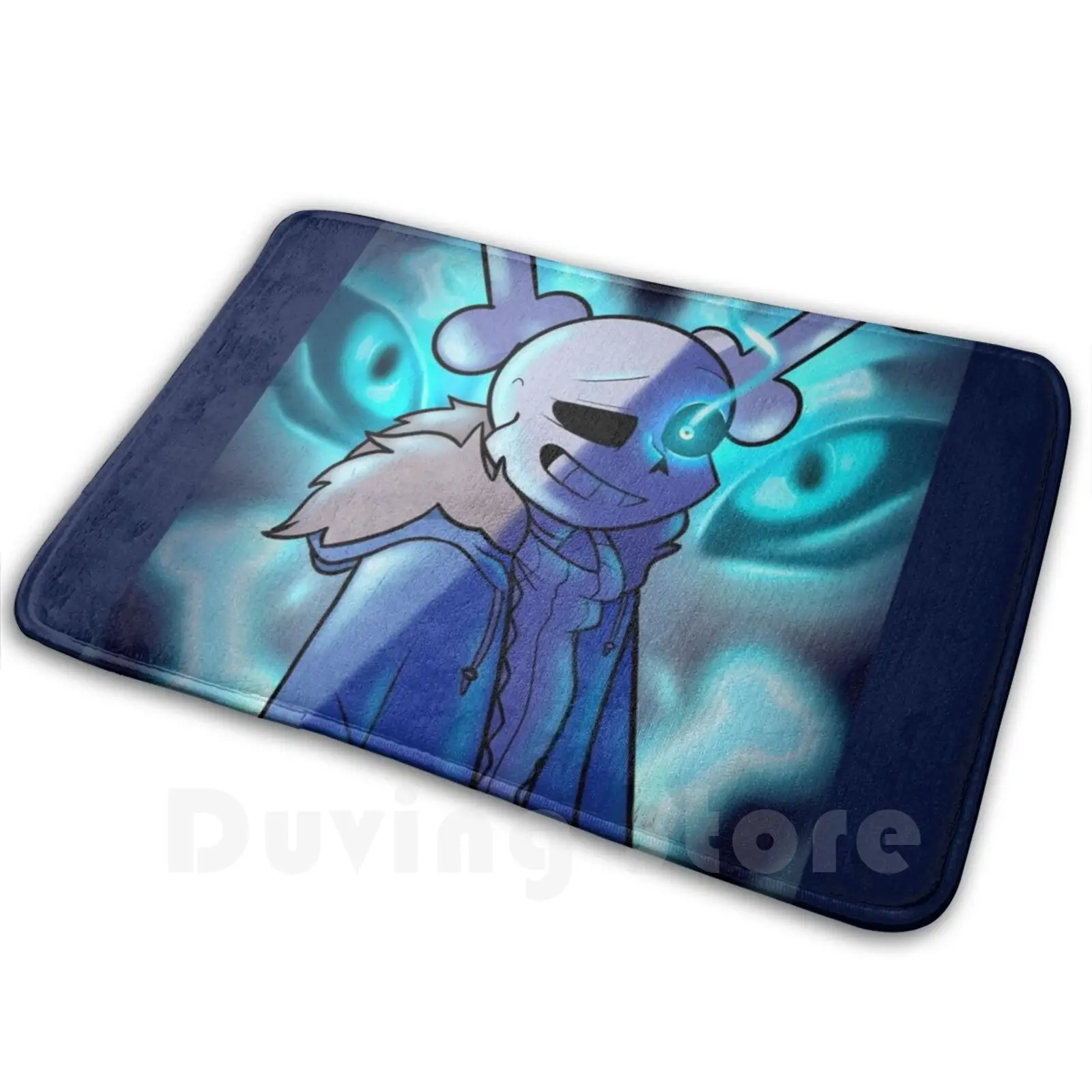 Sans Undertale Carpet Mat Rug Cushion Soft Sans Undertale Undertale Frisk Papyrus Gaster Blaster Blue