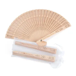 50Pcs Personalized Engraved Wood Folding Hand Fan Wedding Personality Fans Birthday Customized Baby Party  Decor Gifts For Guest