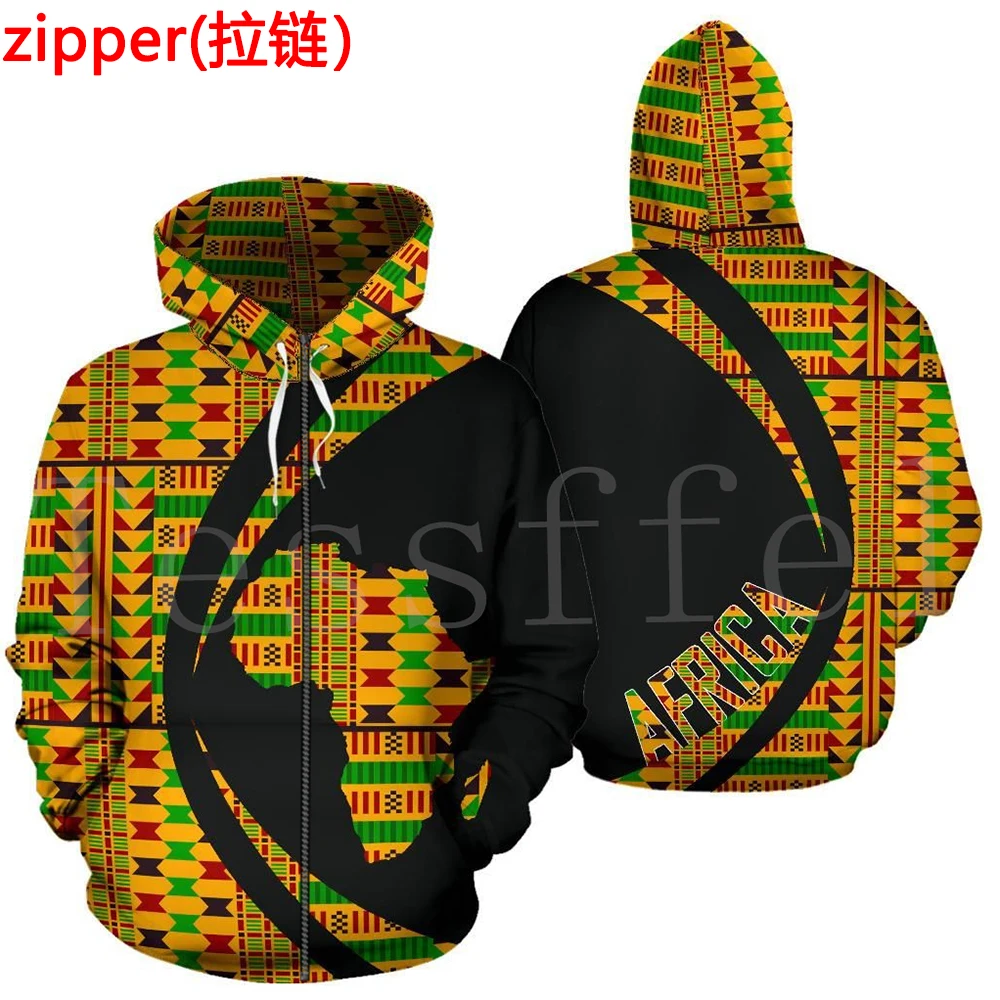 Tessffel County Traditional Africa Native Pattern Kente Harajuku Tracksuit 3DPrint Men/Women Streetwear Zipper Jacket Hoodies 29