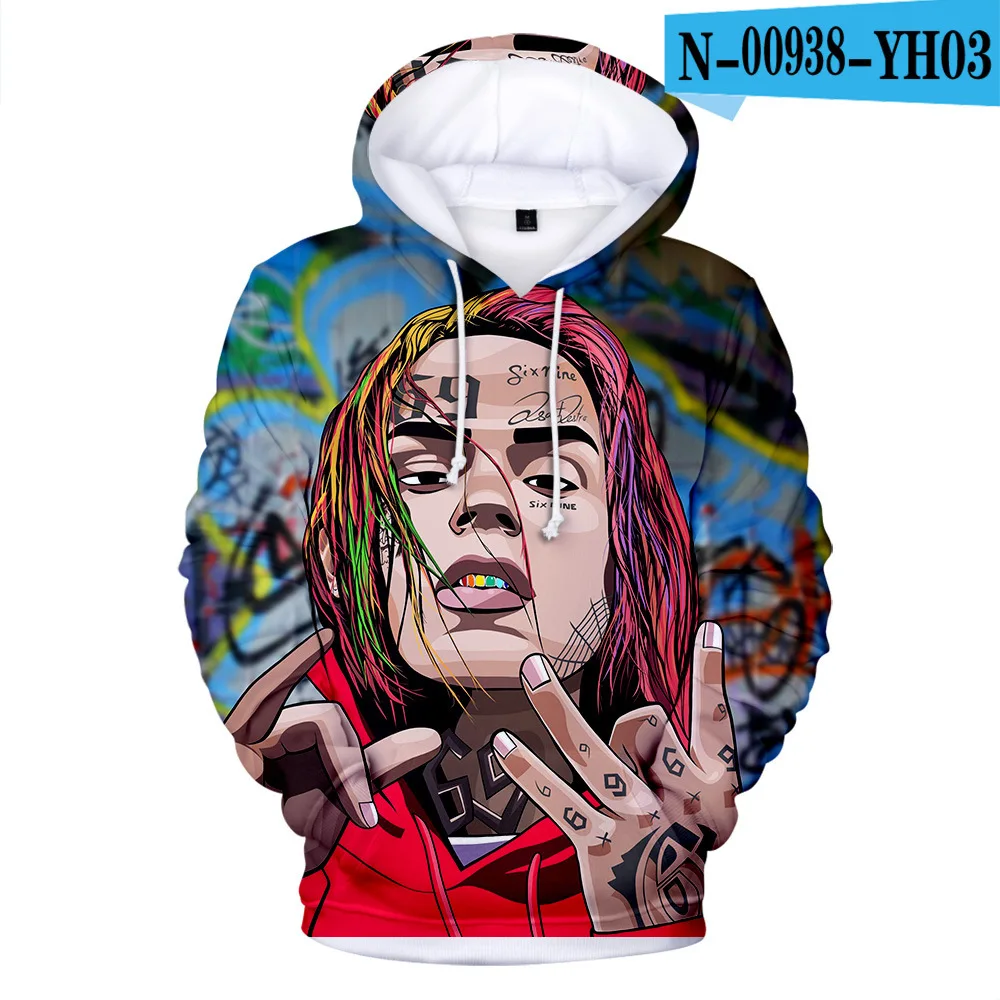 ✨Apparel✨❤️ New Rapper Tekashi69 6ix9ine Tekashi 69 3D Print Women/men Hoodies