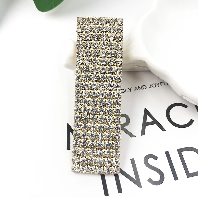 Vintage Luxurious Hairclip Full Drill Rhinestones Hair Clip for Women Geometric Hair Barrette Girls Hair Clips Hair Accessories