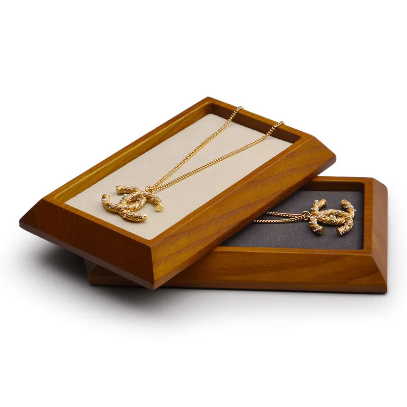 New product solid wood jewelry tray, vintage bracelet, earrings, necklace storage tray, multifunctional jewelry tray