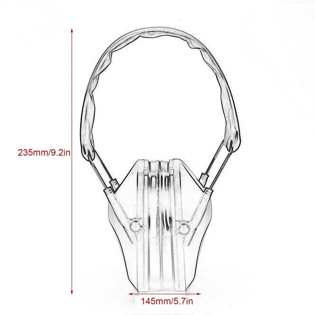 Proteção de orelha de tiro eletrônico amplificação de som ajustável anti-ruído earmuffs caça esporte ao ar livre orelha defender