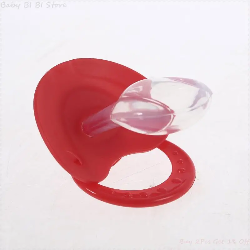 1 Pc Food Grade Silicone Adult Pacifier Dummy Big Size Nipple Wide-bore Soft Safety Adult Teether Toys