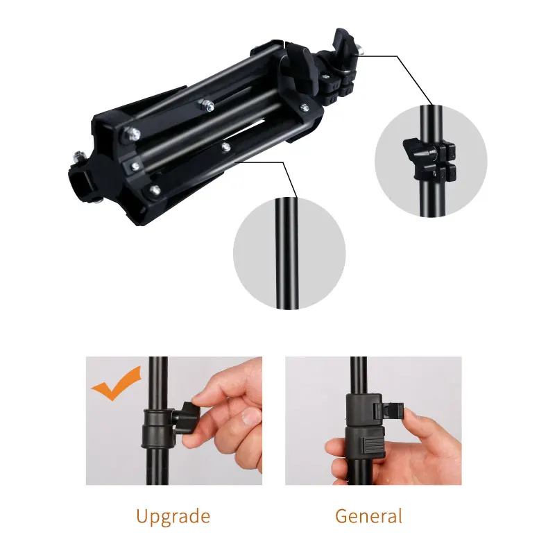 200cm Photography Tripod Light Stands With 1/4 Screw Head Adjustable Light Stand Photo Tripod For Phone Ring Light Photo Studio