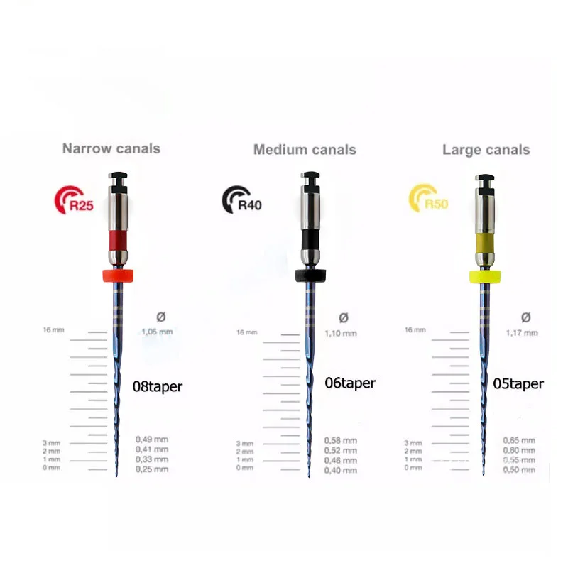 Dental Recip-Blue Files R25 31mm Reciprocal Blue Heat Activation File Dental Rotary Only One Files Endodontic Dental Endo Files