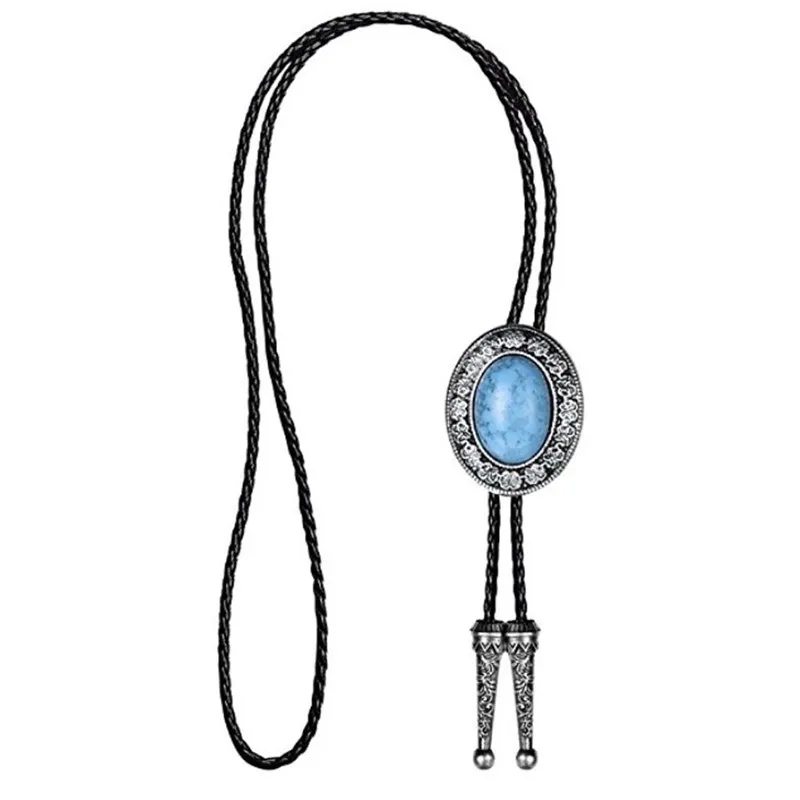 

New agate stone bolo tie American western cowboy bolo tie men's shirt collar decoration trend