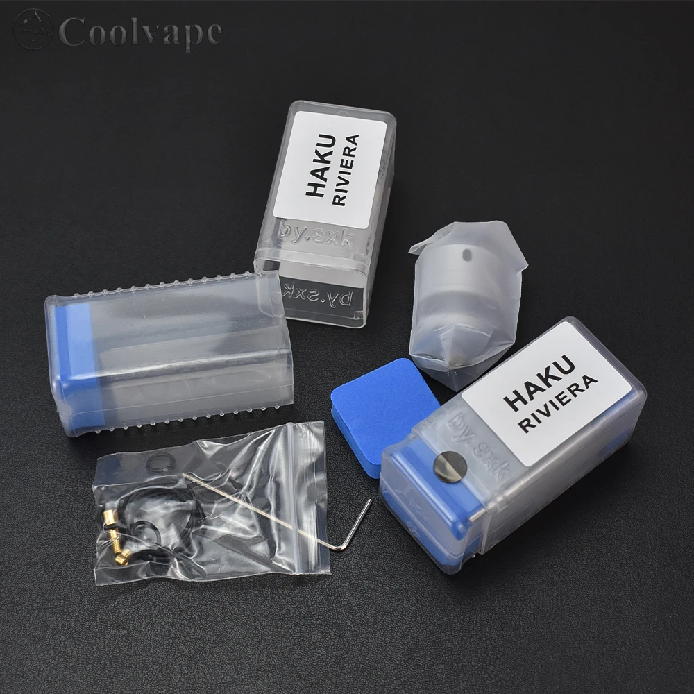 SXK هاكو ريفييرا RDTA e السجائر البخاخة 22 مللي متر 2 مللي 316ss لفائف واحدة مع Squonk المغذي من الأسفل دبوس vs Dvarw mtl fl rta