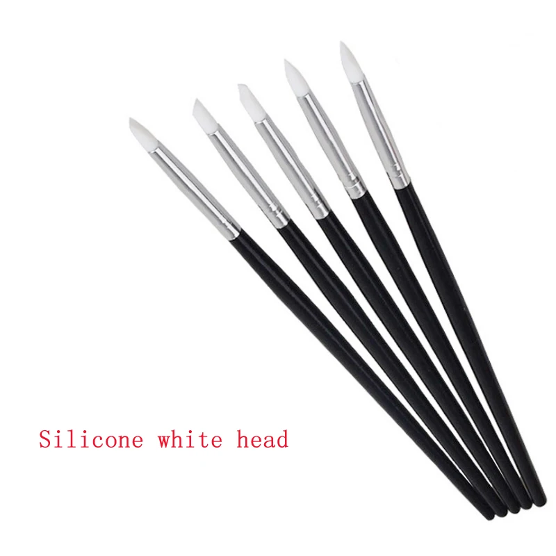 5pcs Dental lab composite Silicone Resin Brush Pens Dentistry products  For Adhesive Resin Porcelain Teeth Denture Dentist Tools