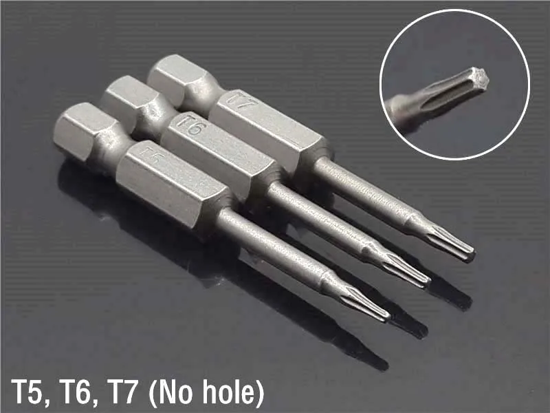 50mm 8 pces ou 12 pces definir segurança inviolável chave de fenda magnética broca parafuso bit driver bits hex torx cabeça plana 1/4 "ferramentas manuais