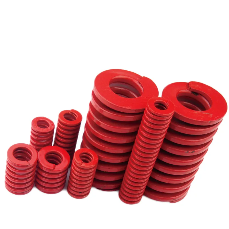 Resorte de compresión de molde de 1 pieza, resortes de estampado de carga media roja, diámetro exterior de 14mm, diámetro interior de 7mm para montaje de Hardware