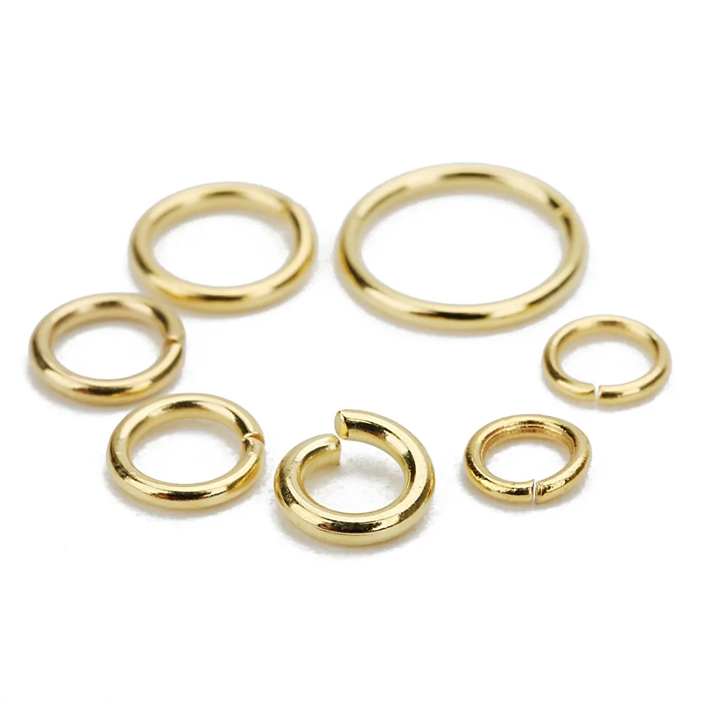 100/200Pcs Stainless Steel Open Jump Rings 3/4/5/6/8/10mm Dia Round Gold Color Charm Split For Diy Jewelry Making Findings