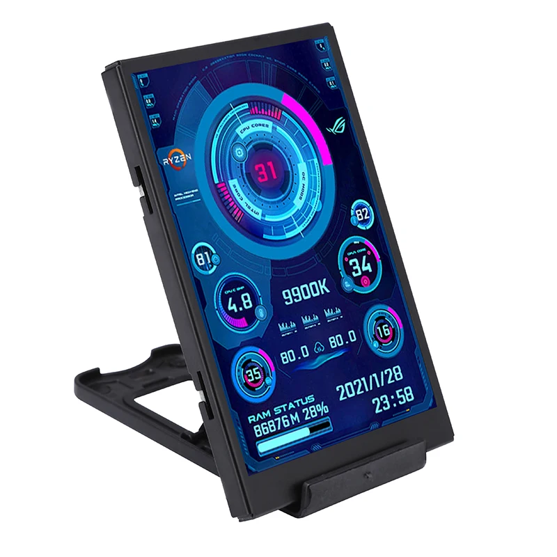 Nowy 3.5 Cal IPS TYPE-C ekran dodatkowy procesor komputera GPU RAM monitor HDD monitor usb dla swobodnie AIDA64