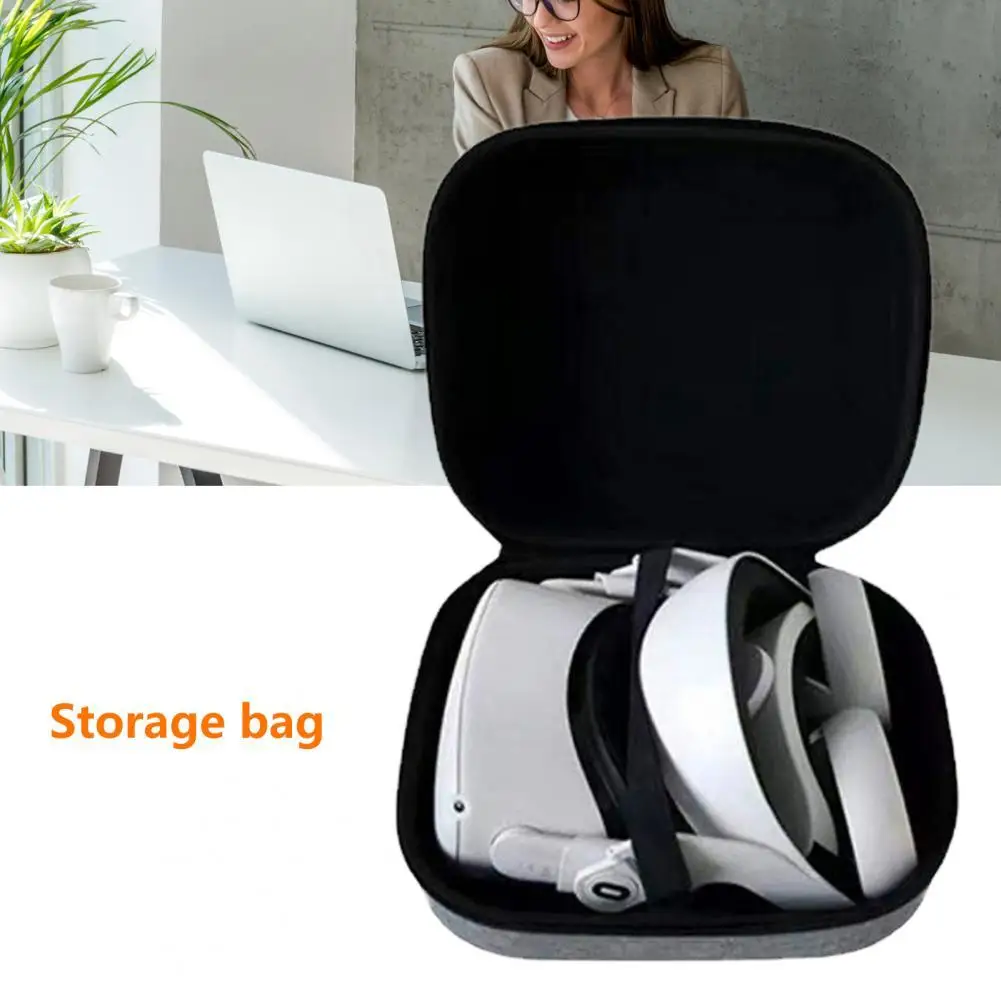 Storage Bag Portable Waterproof Zipper Closure VR Glasses Handbag Carrying Case for Oculus Quest/Quest 2