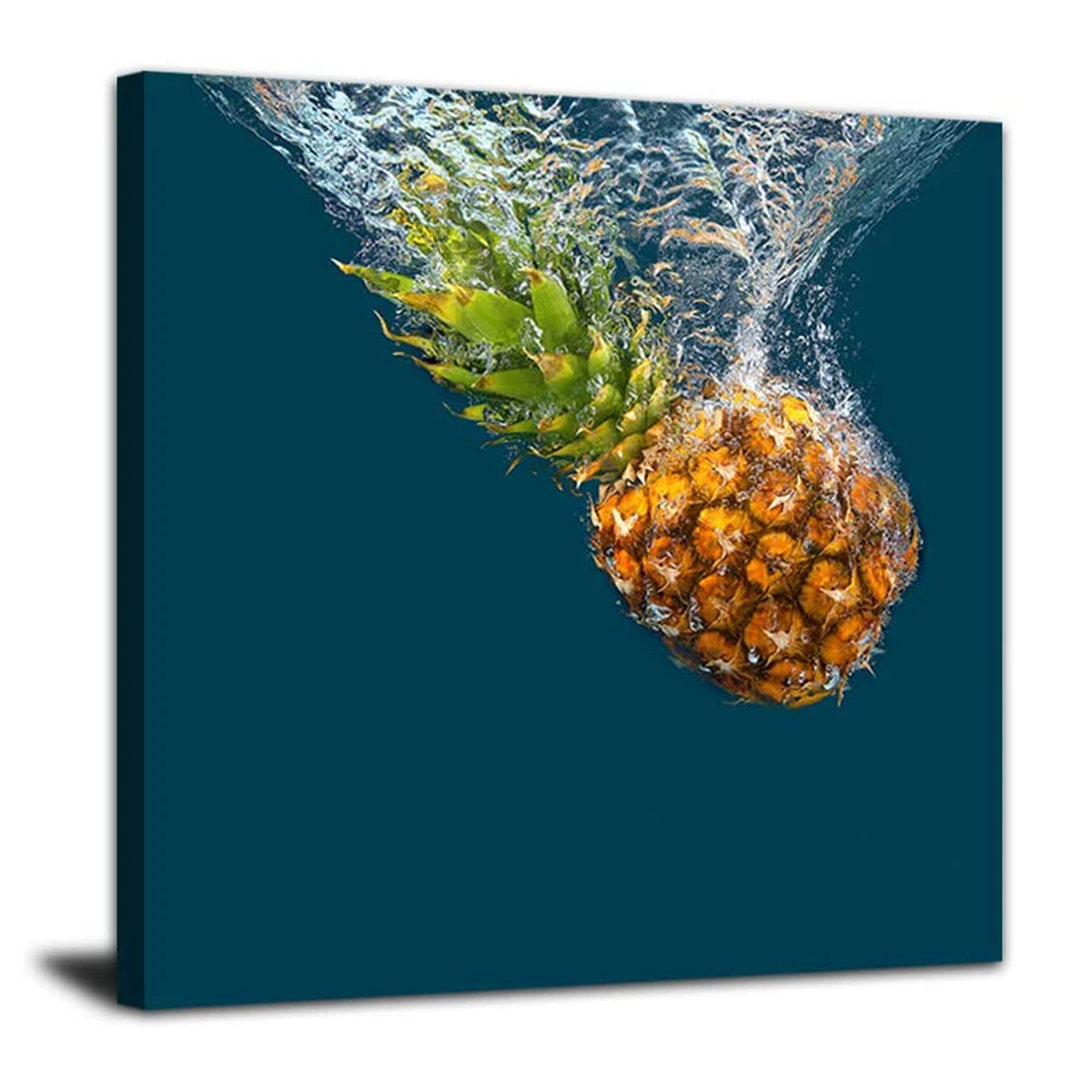 

Pineapple Fruit Poster and Print for Kitchen Bathroom Wall Art Fresh Food Lake Blue Artwork Bedroom Lounge Drop Shipping