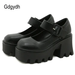 Gdgydh High Quality Rubber Sole Japanese Style Platform Lolita Shoes Women Patent Leather Vintage Soft Sister Girls Shoes School