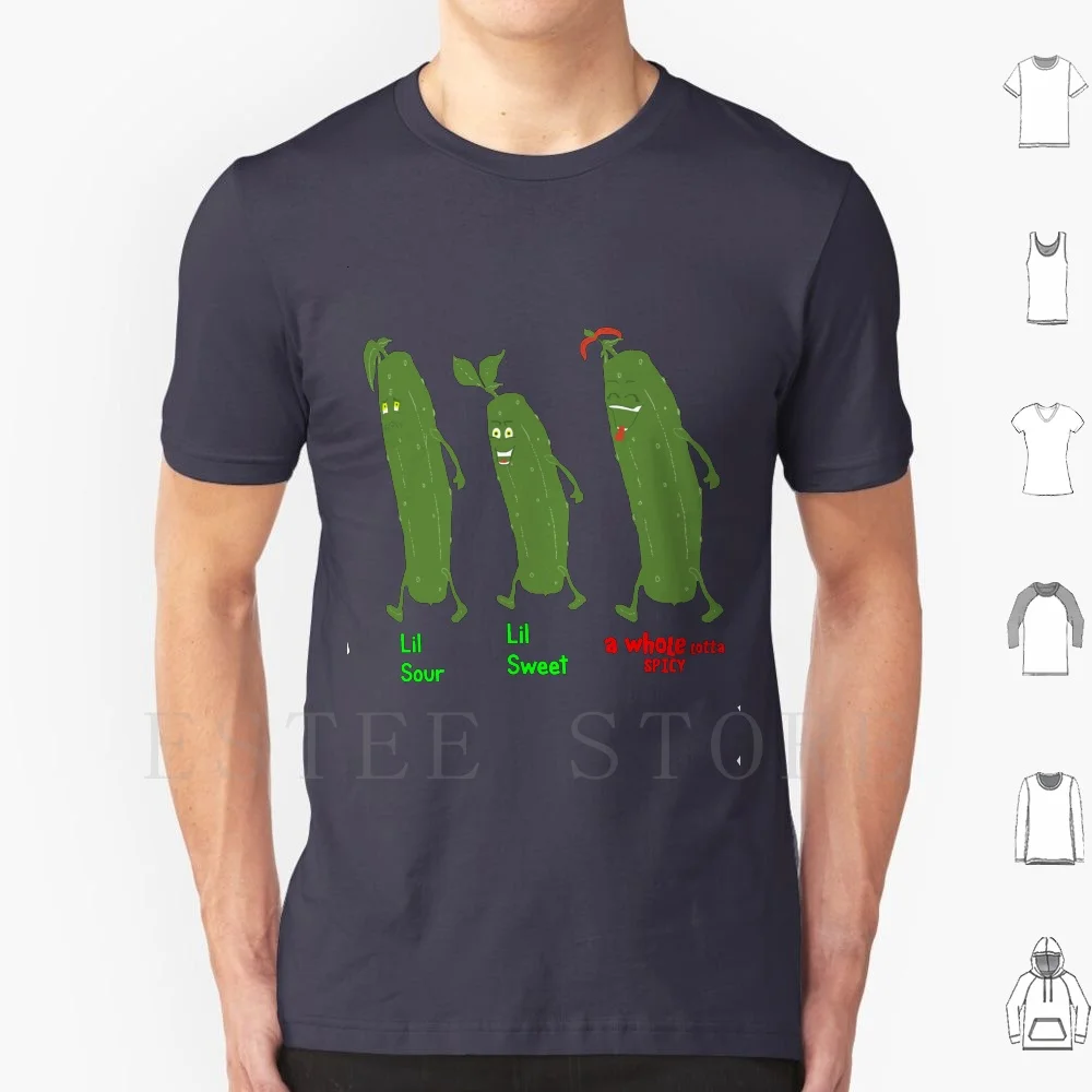 Pickle Personality T Shirt Print Cotton Peppers Spicy Pickles Fun Sour Sweet Green