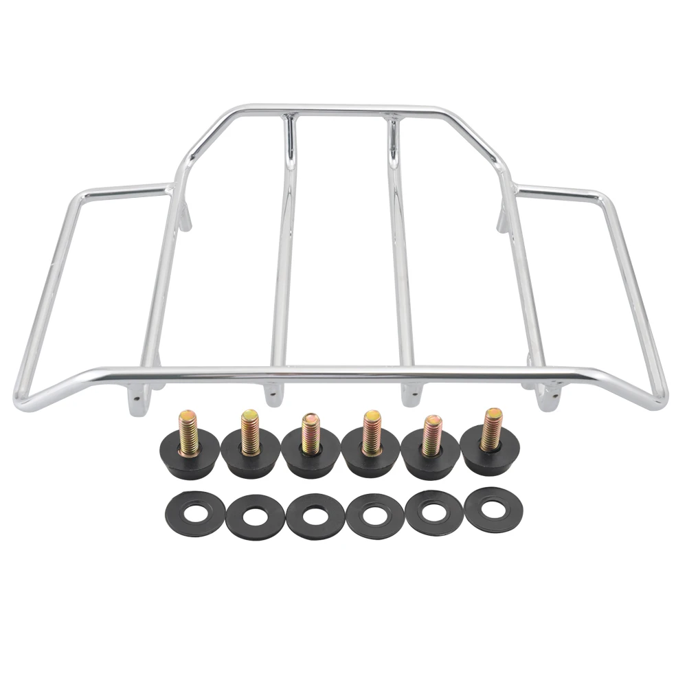 Motorcycle Chrome Tour Pack Luggage Rack For Harley Touring Road King Chopped Razor Pak Carrier Lids 1984-2019