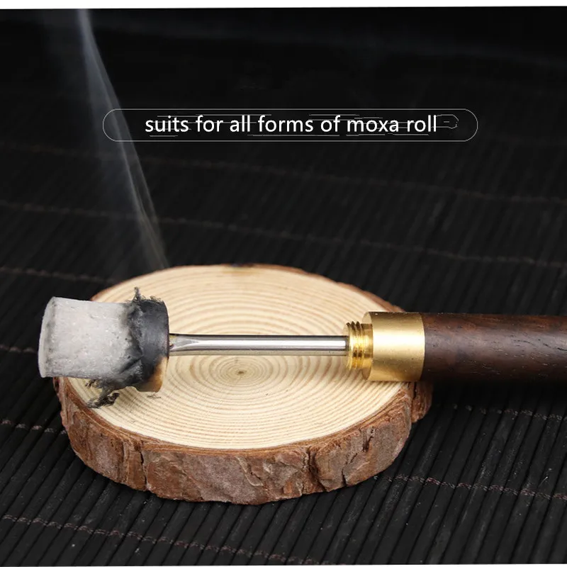 Moxa Roll Extender Awl Moxa Cone Roller Accupuncture Moxibustion Therapy Burner Device Ignite Tool Mugwort Artemisia Wormwood