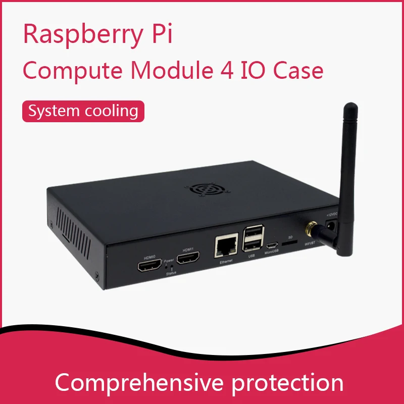 

Вычислительный модуль Raspberry Pi 4, плата ввода-вывода CM4, корпус платы ввода-вывода, металлический корпус с вентилятором