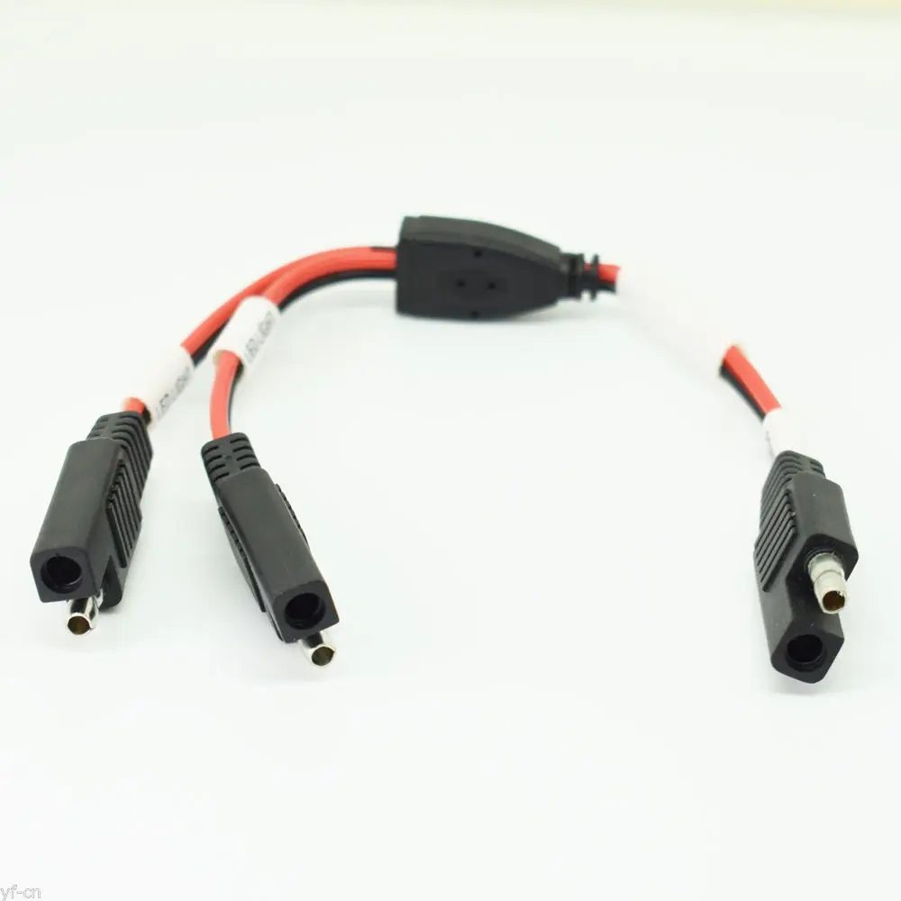 1pc 18AWG SAE Splitter 1 zu 2 SAE Männlich zu Weiblich DC Power Automotive Kabel