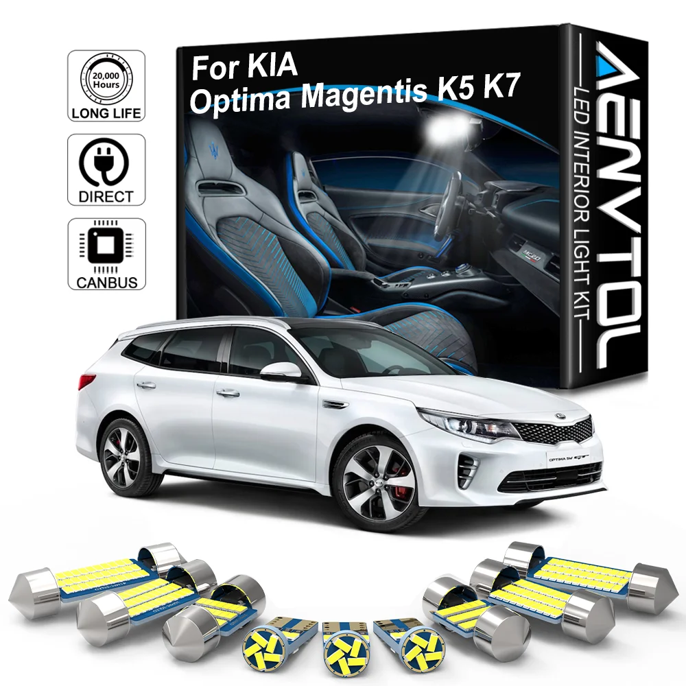 AENVTOL For KIA Lotze Amanti Cadenza Opirus Magentis K5 K7 Optima 2000 2007 2013 2014 2015 2016 2017-2020 LED Interior Light 12V