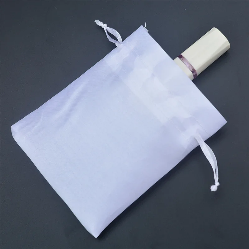 10pcs/lot 7x9, 10x12, 16x20 cm White Satin Pouch Drawstring Bags Candy/Jewelry/Necklace/Rings/Beads Packaging Silk Cloth Bag