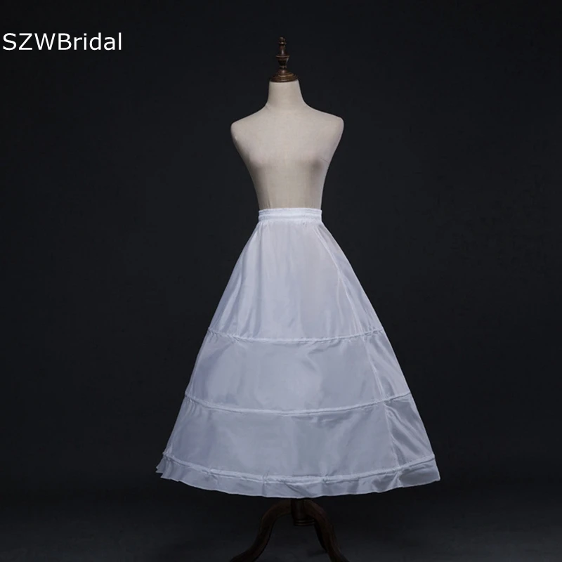 White Short Wedding dress Petticoats 3 Hoops Boneless Petticoat Simple lolita dress Underskirts Jupon vestido de noiva