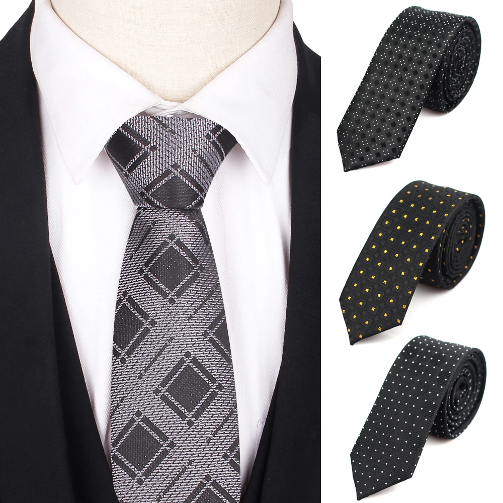 男性と女性のためのスリムな市松模様のネクタイ,クラシックなビジネスネクタイ,狭いコーバタ