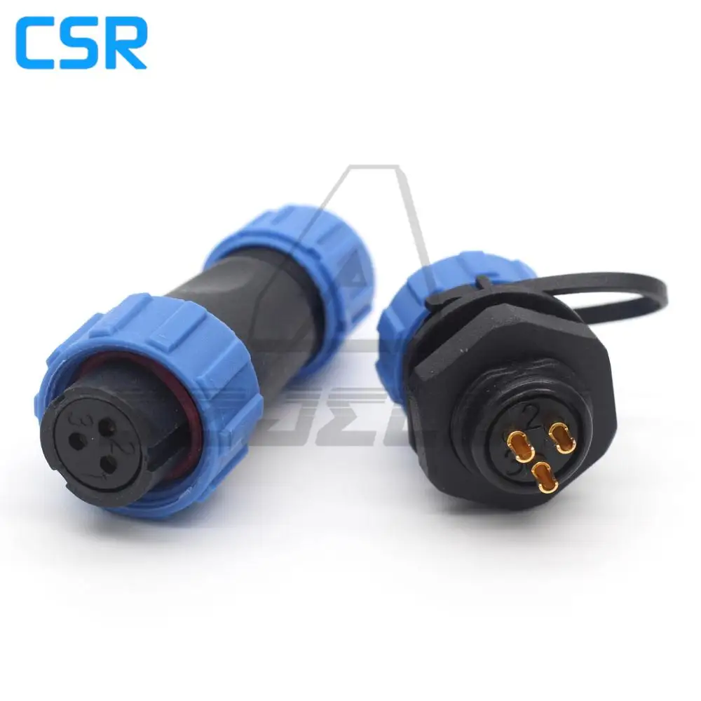 SP13 Waterproof Connectors 2/3/4/5/6/7/9pin Plug Socket, Power Cable Connector,IP68, Female Connector, Male Socket