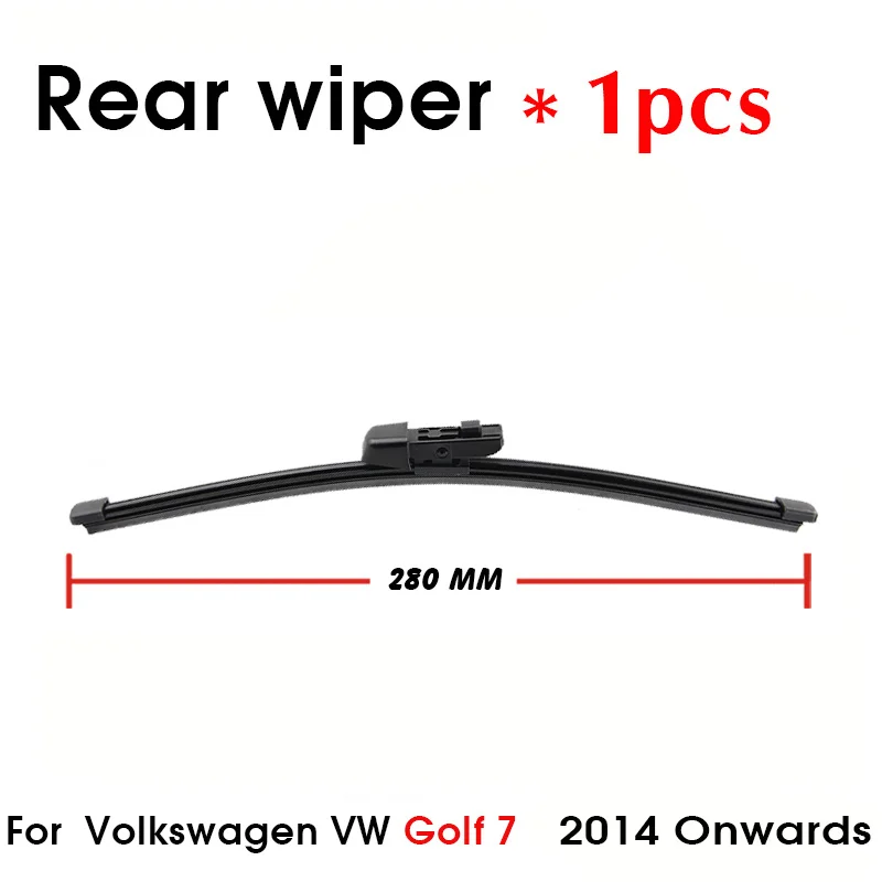 Car Wiper Blade Rear Back Window Windscreen Windshield Wipers Accessories For Volkswagen VW Golf 7 Hatchback 2014 Onwards 280mm