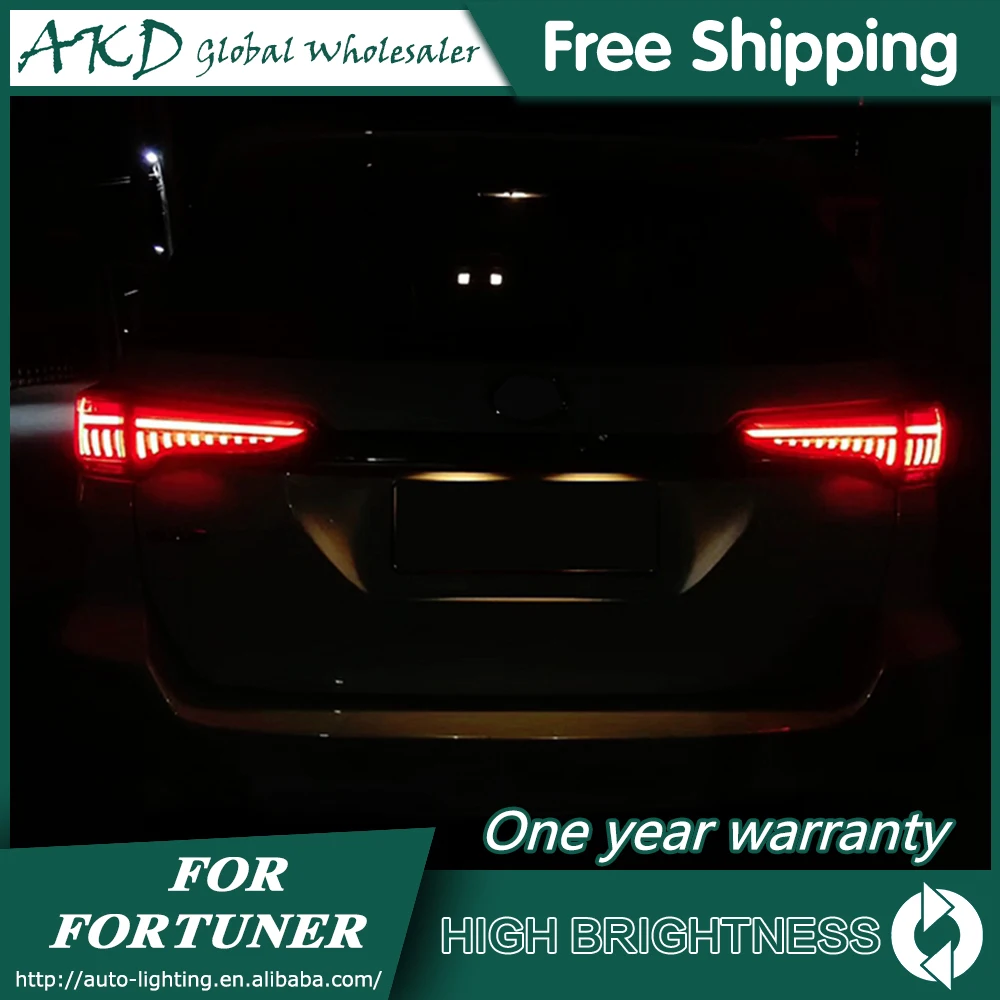 For Toyota Fortuner Tail Lamp 2016-2020 Led Fog Lights DRL Day Running Light Tuning Car Accessories Fortuner  Tail Lights