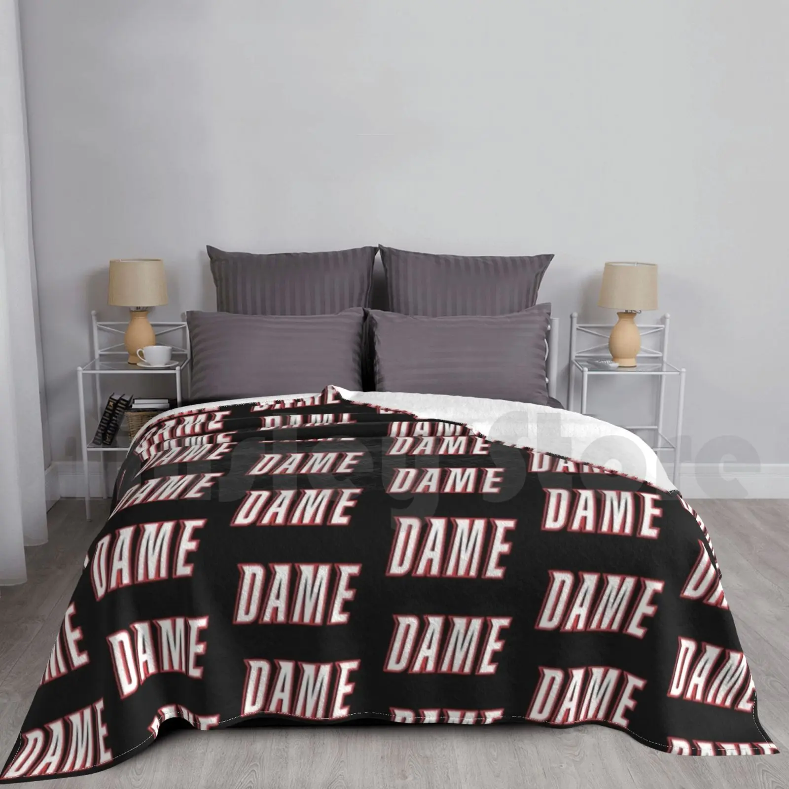 Dame Script 2 Coperta Moda Personalizzata Damian Lillard Dam Lillard Dame Lillard Portland Trailblazers Blazers Trail