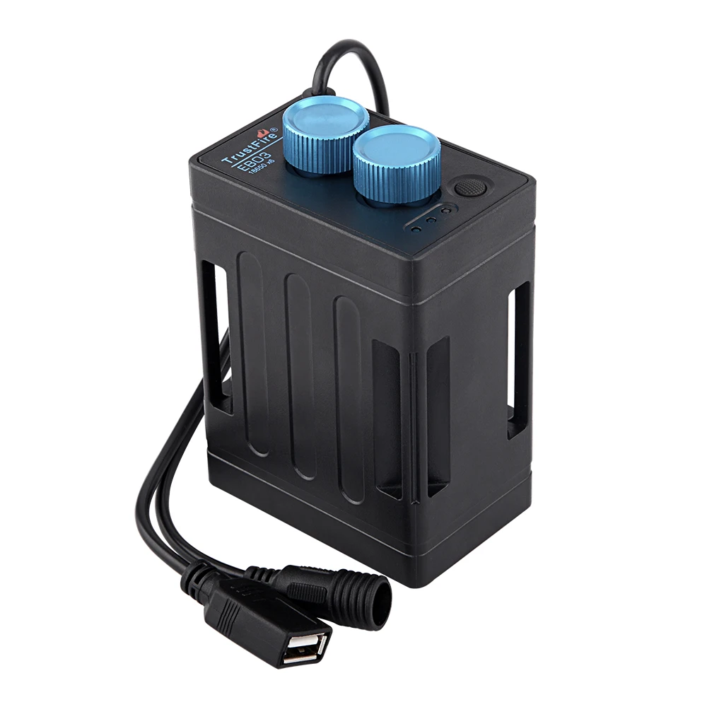 AliExpress UK TrustFire-Waterproof Battery Pack Power Bank Box for LED Bike Light USB Charging Case Mobile Phone EB03 18650 8.4V