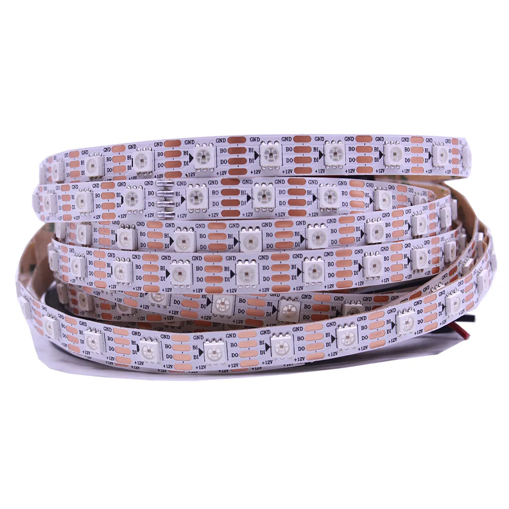 

WS2815 DC12V full color Led Strip Licht Rgb Individueel Adresseerbare Led Verlichting Dual Signaal 1M 5M 30 60 144 Leds IP20