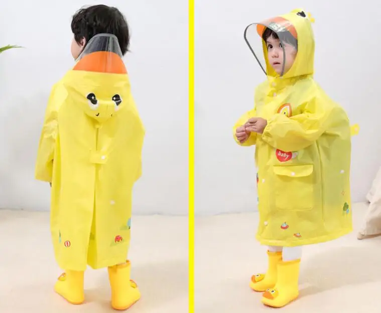 New Cute Animal Style Baby Raincoat Outdoor Waterproof Rain Coat Children Impermeable Poncho Boy Girl Rain Jacket