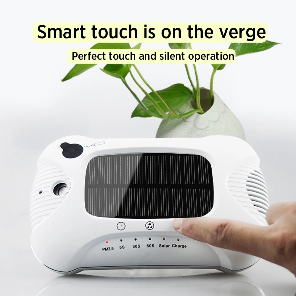 Solar Charging Air Purifier Aromatherapy Oil Air Cleaner For Car Office Home Nanometer Humidifier Formaldehyde Removal Device