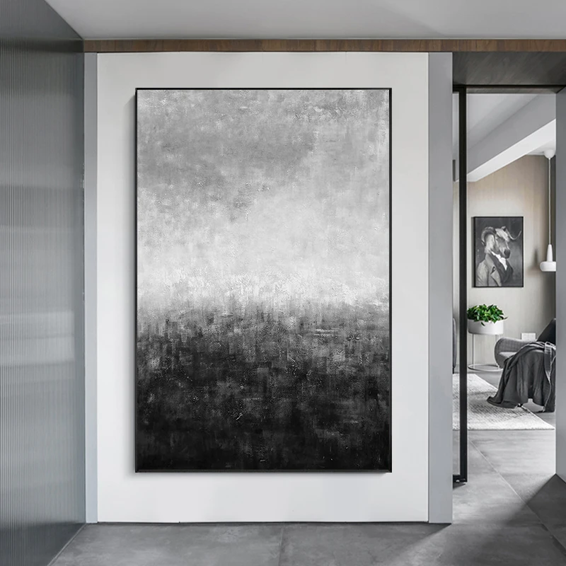 EECAMAIL DIY Diamond Painting Black And White Luxury Spray Modern Porch Background Wall Decorative Abstract Painting No Frame