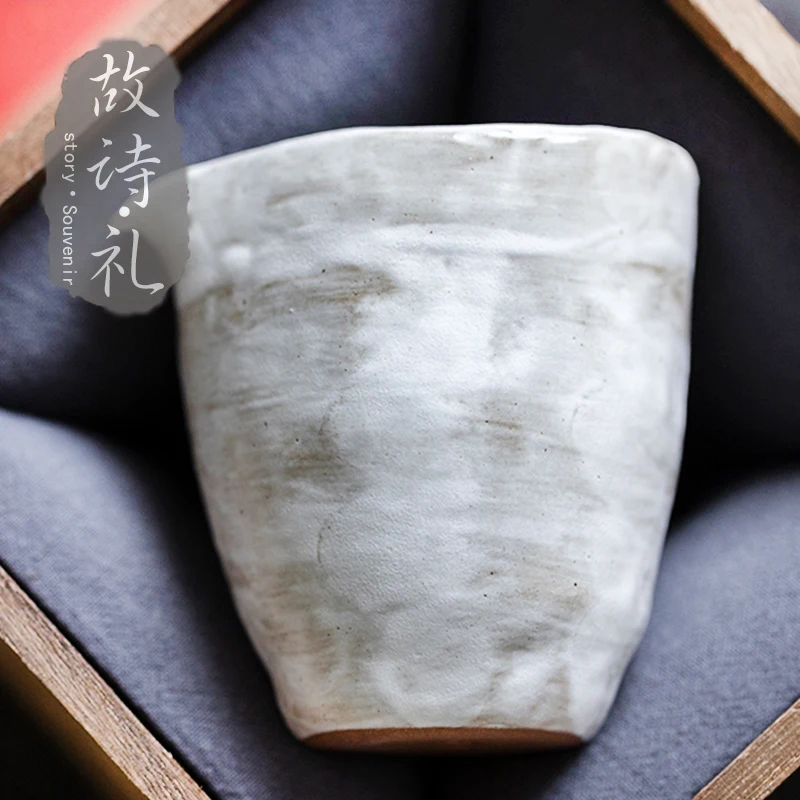 poem ceremony 】 jingdezhen pure manual powder lead rock ore white tea tea sea fair well cup cup restoring ancient ways