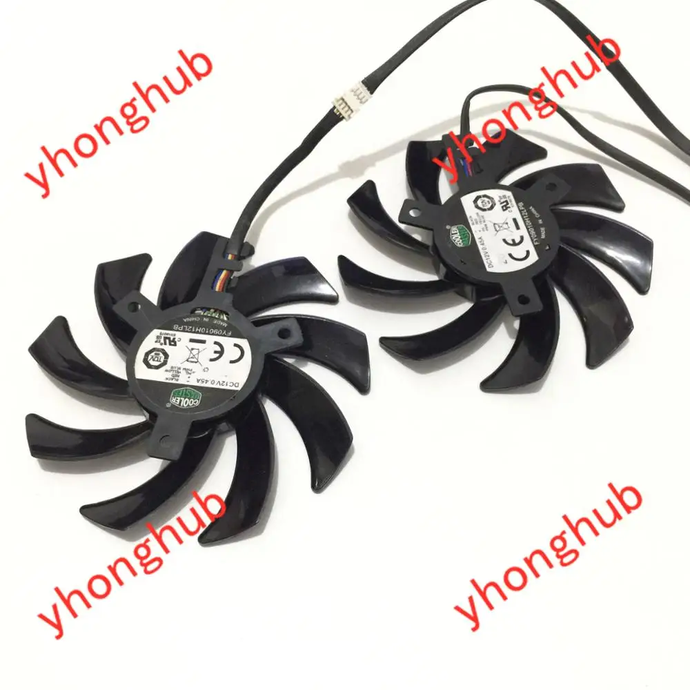 

Cooling Master FY09010H12LPB double Fans Server Cooling Fan DC 12V 0.45A Dia. 85mm C.T.C 49x46x26mm 4-Wire